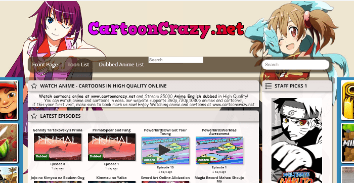 Cartooncrazy: Watch Cartoons Online for Free